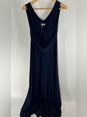 Bravissimo Draped V-Neck Maxi Dress in Navy